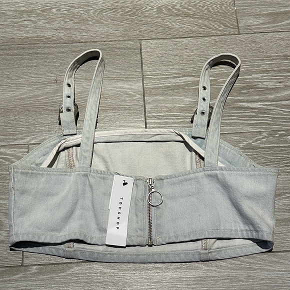 Topshop Denim Corset Top - Picture 4 of 5